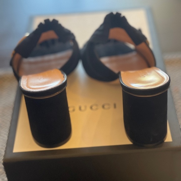 Gucci Marmot Peep Toe Mule - Picture 3 of 5